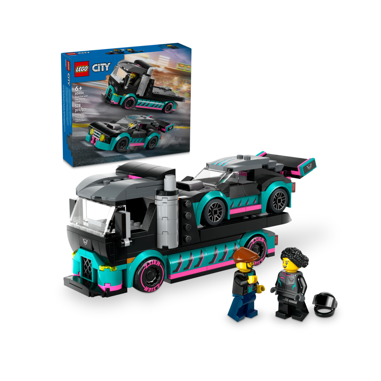 LEGO City Race Car and Car Carrier Truck 60406